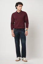 WINE KNITTED FLATKNIT POLO - T Shirt - 250960021