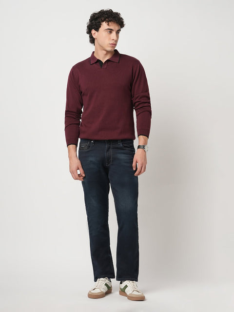 WINE KNITTED FLATKNIT POLO - T Shirt - 250960021