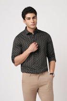 WINE PRINTED SATIN SHIRT-Shirt - 251033210