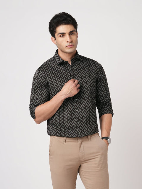 WINE PRINTED SATIN SHIRT-Shirt - 251033210