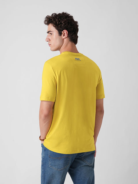 YELLOW GRAPHIC ROUND NECK T - SHIRT - T Shirt - 250930926