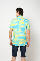 YELLOW PRINTED SPORTS MENS SHIRT-Shirt - 230725328