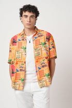 YELLOW RELAXED FIT PRINTED SHIRT-Shirt - 250932523