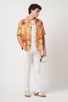 YELLOW RELAXED FIT PRINTED SHIRT-Shirt - 250932523