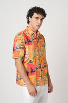 YELLOW RELAXED FIT PRINTED SHIRT-Shirt - 250932523