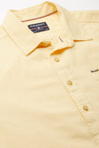 Yellow Solid Cotton Shirt - Shirt - 230324448