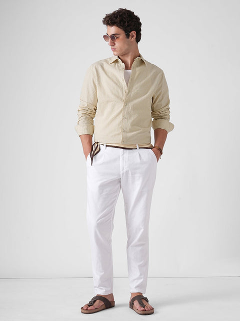 YELLOW STRIPE SEERSUCKER SHIRT-Shirt - 260235190