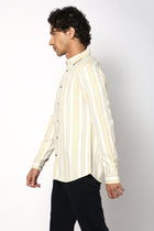 Yellow Striped Cotton Shirt - Shirt - 240527891