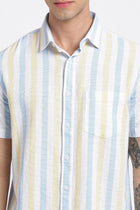 Yellow Striped Cotton Shirt - Shirt - 240527921