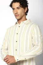 Yellow Striped Cotton Shirt - Shirt - 240527891