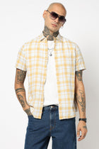 YELLOW TARTAN CHECKERED SHIRT-Shirts - 250731881