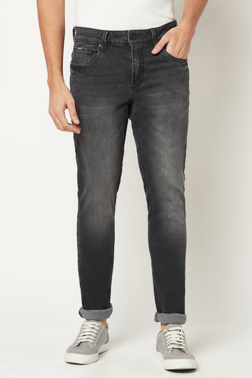 Black Tapered Jeans 