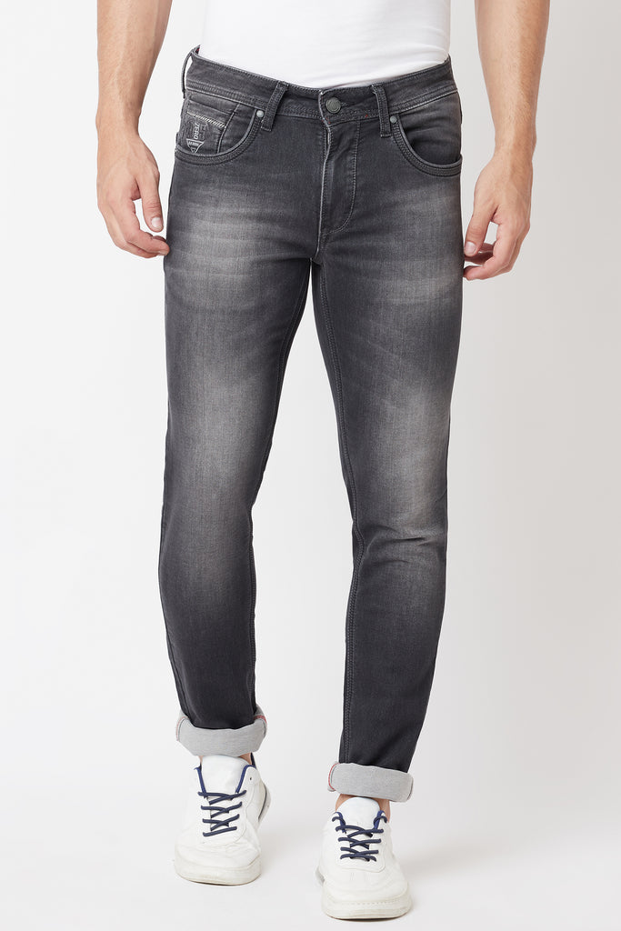 Steel Grey Slim Fit Denim Jeans