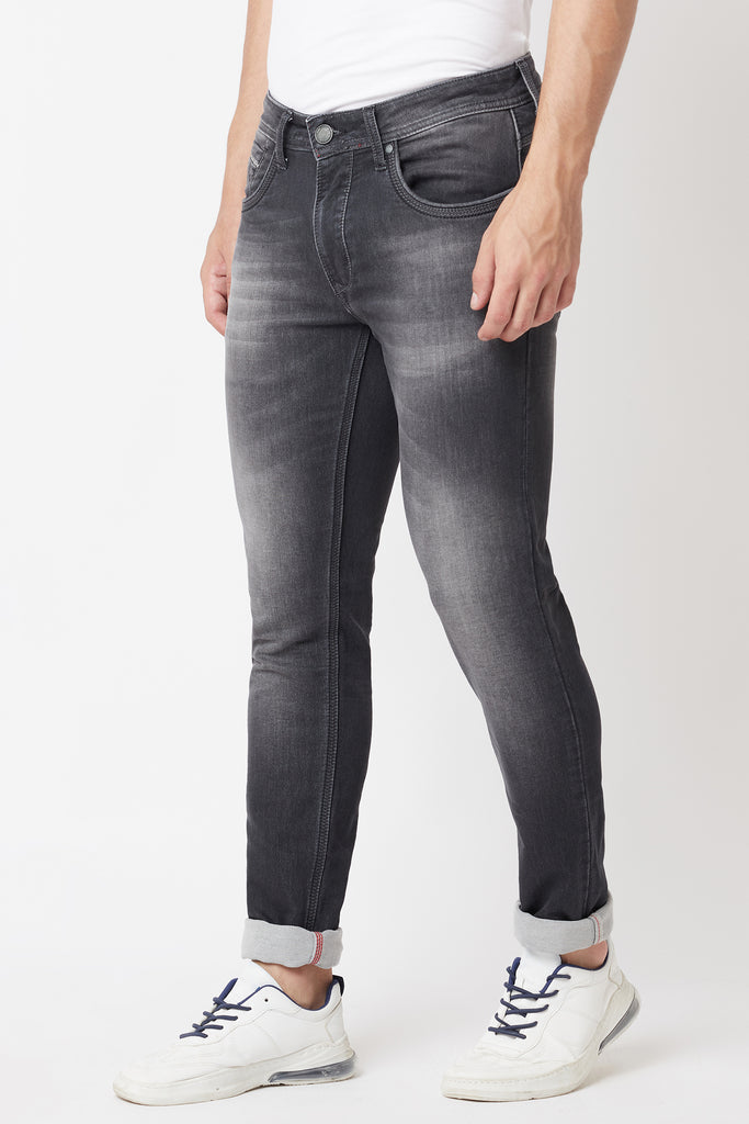 Steel Grey Slim Fit Denim Jeans