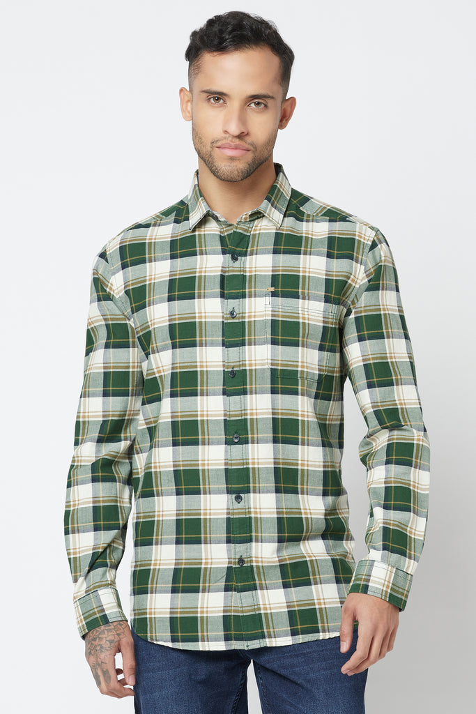 Forest Green Checked Shirt