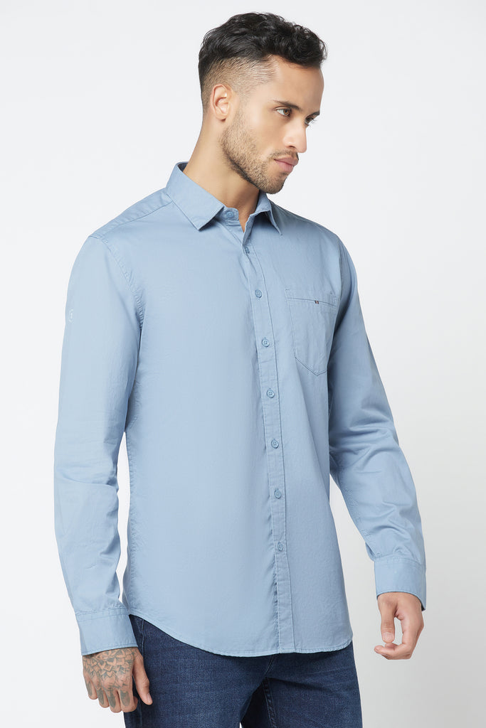 Light Blue Patch Pocket Shirt