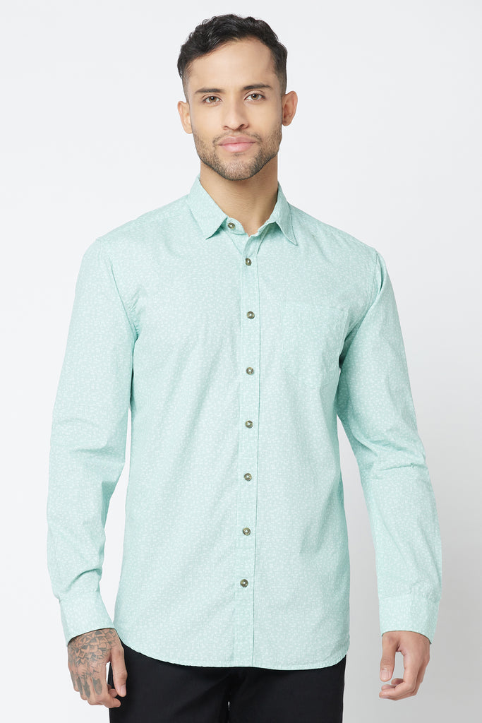 Mint Green Cotton Shirt