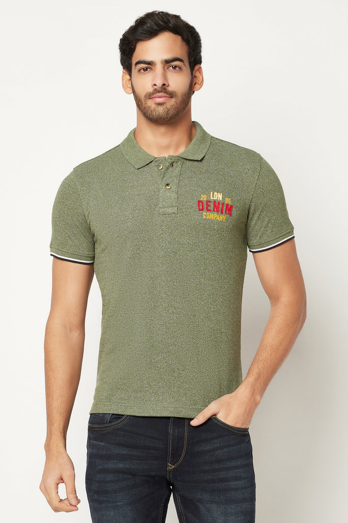 Olive Embroidered T-shirt 