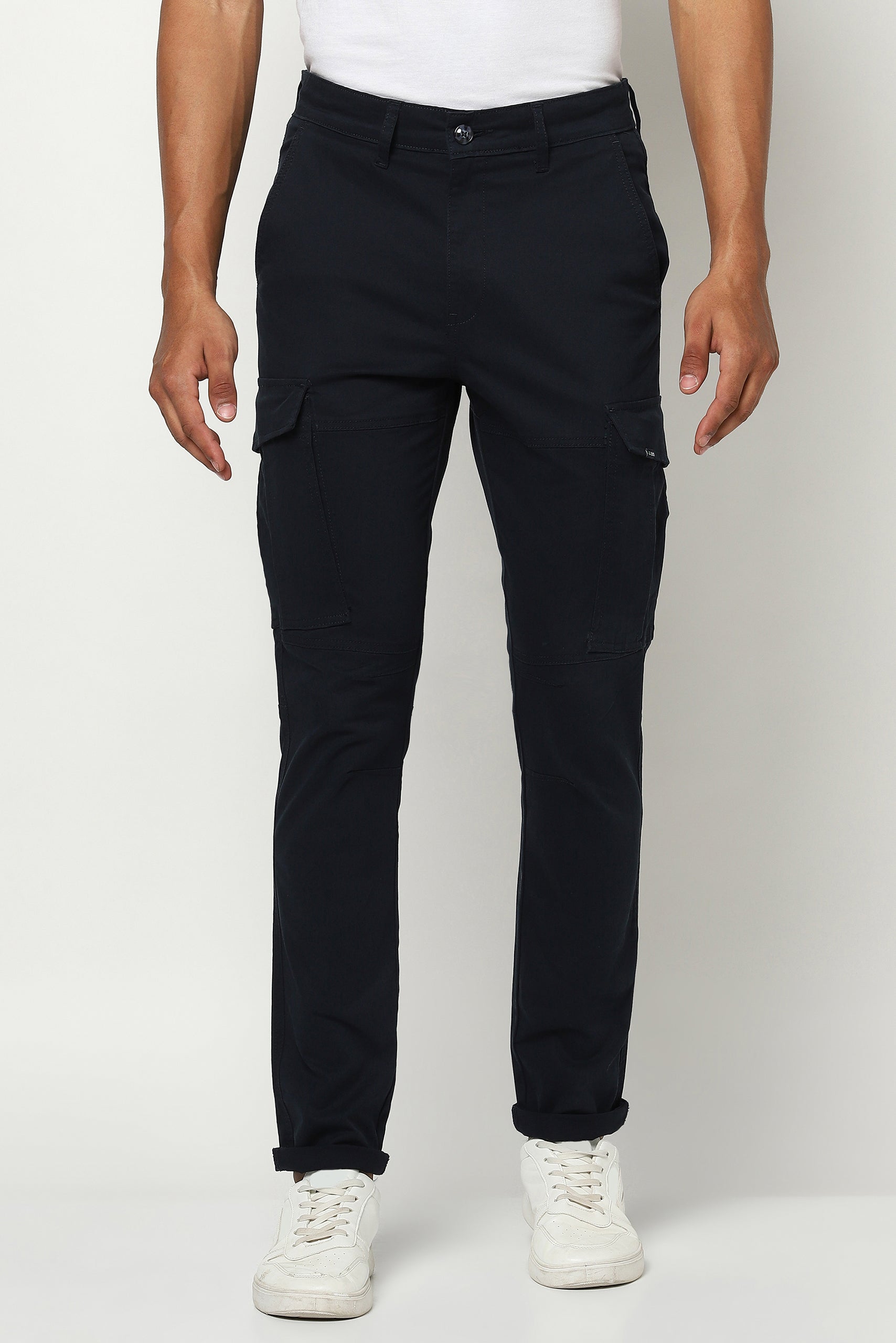 Navy Blue Cargo Trousers  Buy Navy Blue Cargo Trousers online in India