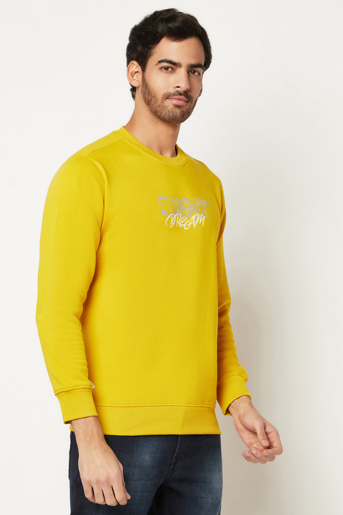 Yellow Solid Sweatshirt