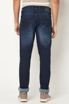 Dark Blue Lightly Faded Jeans - Jeans - 